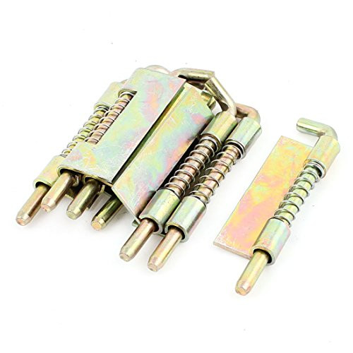 uxcell 7Pcs Fixed Type Metal Lock Spring Loaded Barrel Bolt Latch 9cm Long