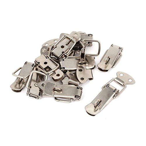 uxcell 12pcs Drawer Cabinet Spring Loaded Straight Loop Toggle Draw Latch
