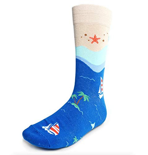 Urban-Peacock Men s Novelty Fun Crew Socks for Dress or Casual - -Summer Beach 1 Pair- Urban-Peacock Men s Novelty Fun Crew Socks for Dress or Casual - -Summer Beach 1 Pair-