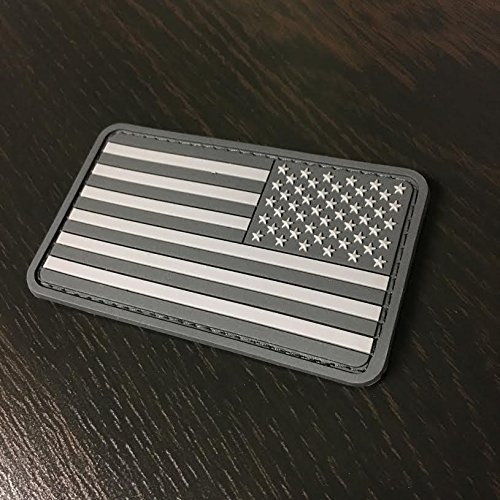 American Sheepdog US Flag Patch - Ghost Reverse Side