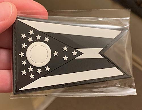 American Sheepdog Ohio State Flag PVC Patch - Glow Edition