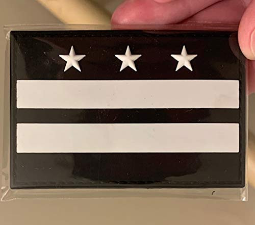 American Sheepdog DC State Flag PVC Patch - Glow Edition