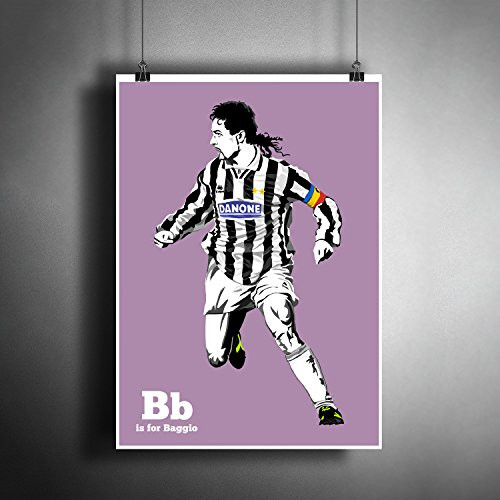 Roberto Baggio Art Poster Photo Print Decor FIFA Soccer Football Artwork -A3 Size -297×420 mm -11 7×16 5 inches--