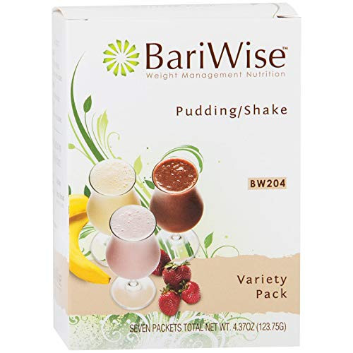 BariWise High Protein Shake   Low-Carb Diet Pudding  and  Shake Mix - Variety Pack -7 Servings Box- - Gluten Free  Low Fat  Low Carb