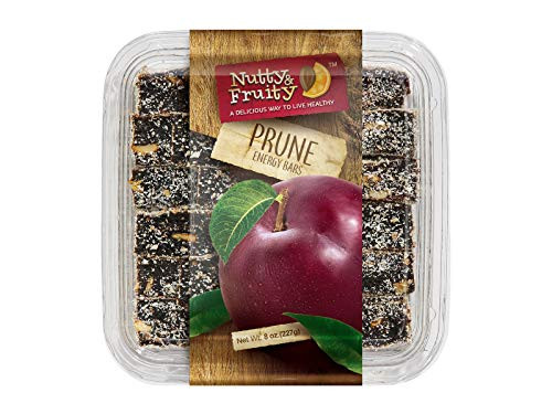 Nutty  and  Fruity Energy Bars  Your Choice of Fig  Apricot or Prune- Two 8 oz. Packages -Prune-