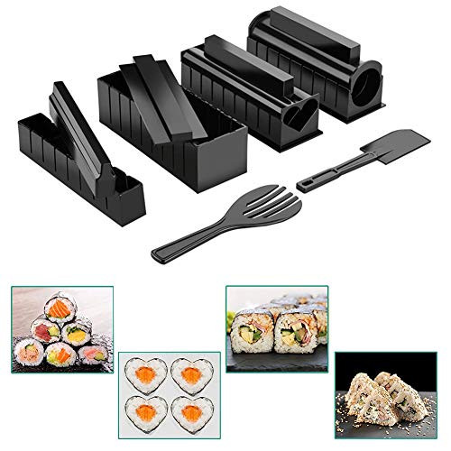 Sushi Making Kit for Beginners Sushi Maker Tool 10 Pieces Plastic Complete DIY Home Sushi Tool for Maker Rolls Sushi Rolls with 8 Sushi Rice Roll Mold Shapes Sushi Making Kit for Beginners Sushi Maker Tool 10 Pieces Plastic Complete DIY Home Sushi Tool for Maker Rolls Sushi Rolls with 8 Sushi Rice Roll Mold Shapes