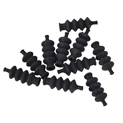BQLZR 42mm Long Black Push Rod Rubber Seal Bellow for RC Boat Brushless Electric Boat Boat Model Pack of 10