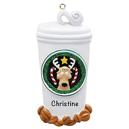 Personalized Christmas Ornaments 2021  Coffee Lover Personalized Christmas Ornaments 2021  Premium Polyresin Custom Christmas Ornament 2021  Durable  Fun Ornaments for Christmas Tree