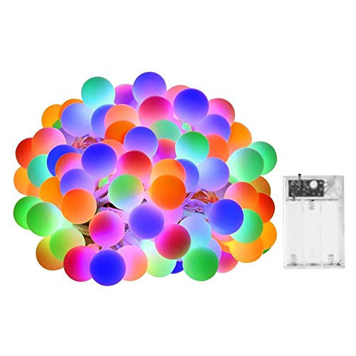 LED String Light Fairy Lights Festive Party Decorations Fairy String Light LED Multi Color Ball Light Outdoor Waterproof Decorative String Lamp -2m-