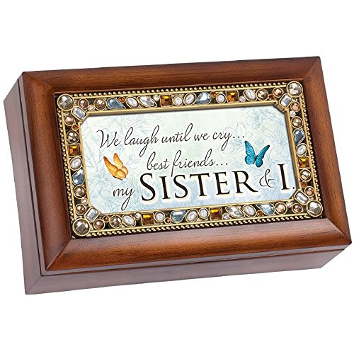 Cottage Garden Best Friends My Sister Woodgrain Jewel Beaded Petite Music Box Plays Wonderful World Cottage Garden Best Friends My Sister Woodgrain Jewel Beaded Petite Music Box Plays Wonderful World