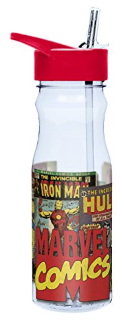 Zak Designs Marvel Comics 25 oz. Water Bottle with Straw  Iron Man  and  Incredible Hulk