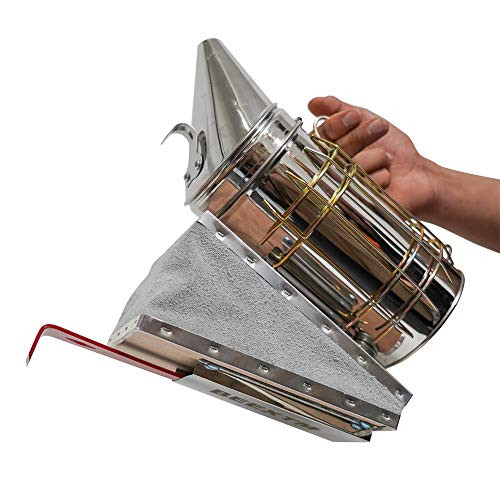 Beekeeping Smoker Stainless Steel Bee Hive Smoker with Heat Shield Protection Beekeeping Equipment Beekeeper Smoker with Storage Box on Side Beekeeping Smoker Stainless Steel Bee Hive Smoker with Heat Shield Protection Beekeeping Equipment Beekeeper Smoker with Storage Box on Side