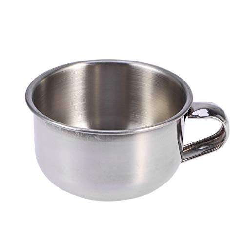 SUPVOX Men s Shaving Soap Bowl Stainless Steel Shaving Soap Cup Shaving Mug Container with Handle SUPVOX Men s Shaving Soap Bowl Stainless Steel Shaving Soap Cup Shaving Mug Container with Handle