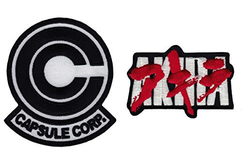 Set2 BW-IO Anime Dragonball Z Capsule Corp. Akira Japaneae Text Embroidered Cosplay Patch