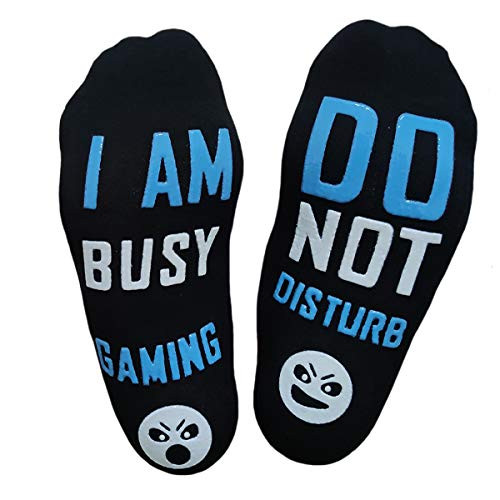 Do Not Disturb Gaming Socks Novelty Cotton Gamer Socks Funny Gifts for Men Teenage Boys Boyfriends Kids Presents