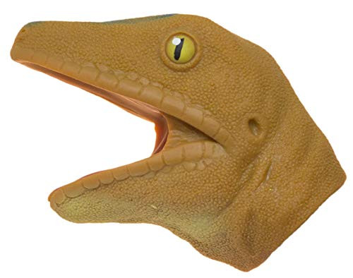 Soft Rubber Realistic 6 Inch Lizard Hand Puppet -Orange-