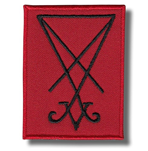 Sigil of Lucifer b r - Embroidered Patch  8 X 6 cm