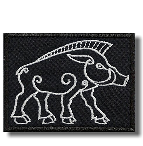 Celtic Boar - Embroidered Patch  8 X 6 cm
