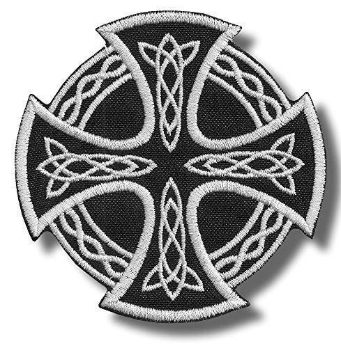 Celtic Cross - Embroidered Patch  8 X 8 cm