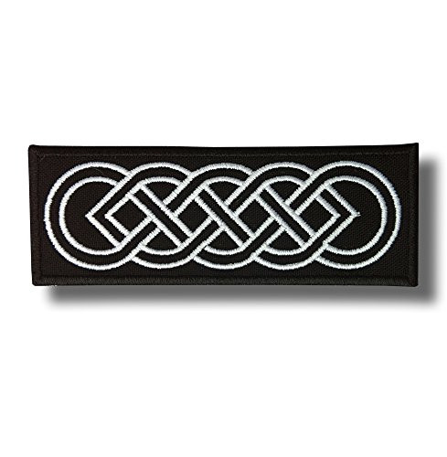 Celtic Knot Variation 3 - Embroidered Patch  12 X 4 cm