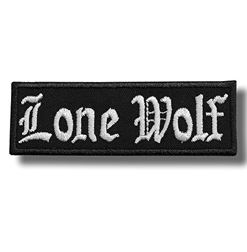 Lone Wolf - Embroidered Patch  11 X 4 cm