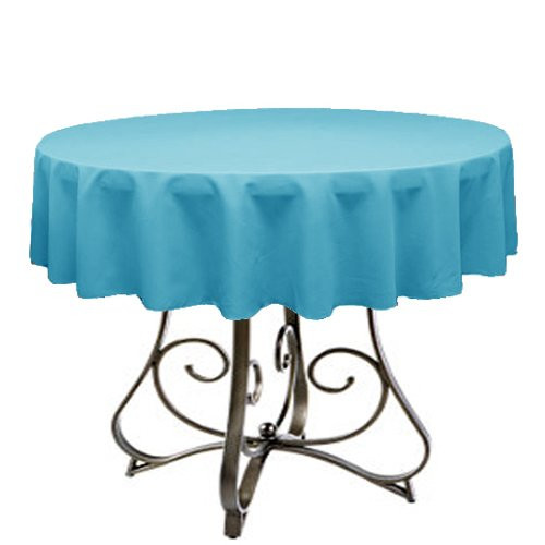 Polyester Round Tablecloth 58 inch by KS LINENS -Turquoise-