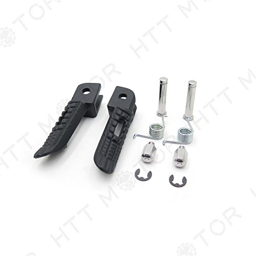 XKMT-Black Front Foot Pegs Footrest Compatible With Suzuki Gsx-R Gsxr 600 750 1000 2000-2011 -B00YWCA6LU-