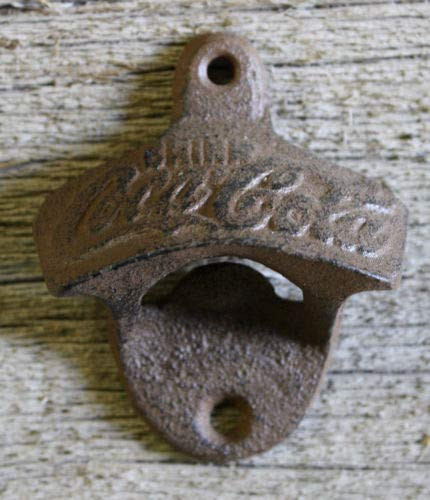 COLIBROX Cast Iron    Drink Coca Cola    Wall Mounted Bottle Opener Coke Nostalgic Cast Iron Decor for Vintage Industrial Home Accessory Decorative Gift