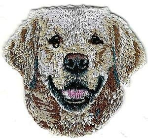 VirVenture 2 1 8 inch x2 1 4 inch Golden Retriever Dog Breed Head Portrait Embroidery Patch Great for Hats  Backpacks  and Jackets.