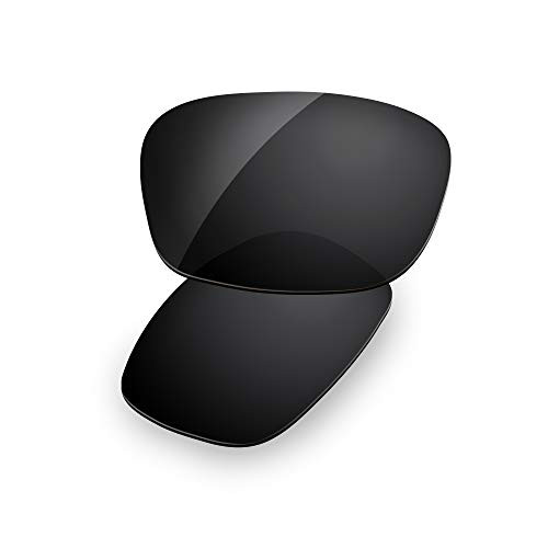 Dynamix Polarized Replacement Lenses for Oakley Fives Squared -Solid Black  Polarized Enhanced-