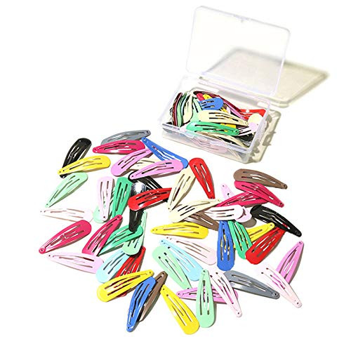 50 Pcs Multi-color Metal Snap Hair Clips Hair Styling Clips Non-Slip Hair Barrettes Hair Accessories for Girls and Women