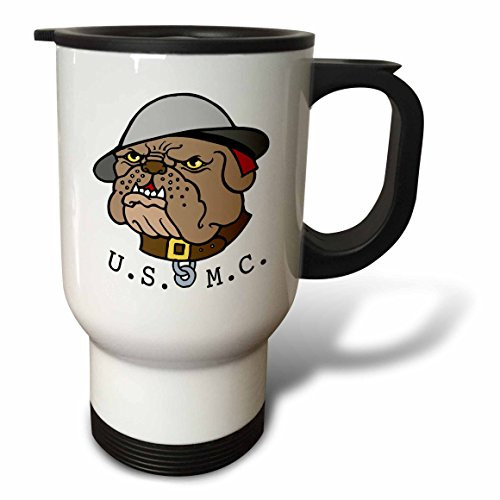 3dRose Pug Stainless Steel Travel Mug, 14-Ounce