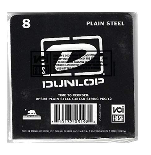 Jim Dunlop DPS08 Wholesale Pack - 12 Strings - Plain Steel .008 gauge