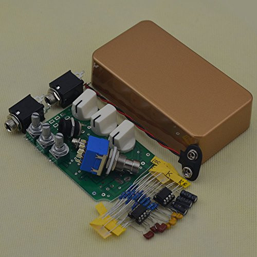 TTONE DIY Overdrive Guitar Effects Pedal True Bypass Stompbox Pedals OD2 Kits Glod Enclosure Unfinished-NO HOLES-