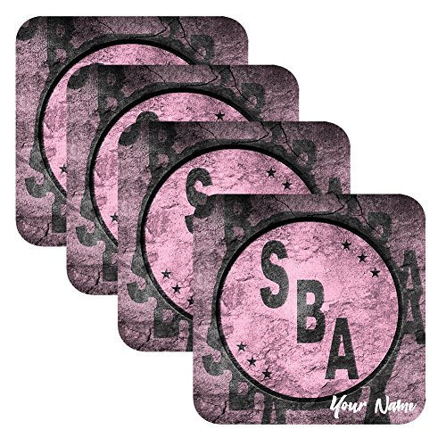 Azty Designs Set of 4 Personalized Custom Wood Coaster Glossy Liga Peru Peruvian Futbol Soccer Sport Boys