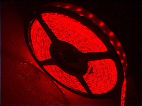 LED Strip Lights SuperonlineMall 16.4FT 5M SMD 5050 Waterproof 300LEDs Flash Strip Light Ribbon LED Lighting Strip 12V -Red- LED Strip Lights SuperonlineMall 16.4FT 5M SMD 5050 Waterproof 300LEDs Flash Strip Light Ribbon LED Lighting Strip 12V -Red-