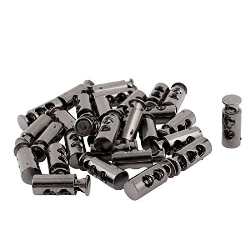 uxcell Spring Loaded Dual Holes Cord Locks Stoppers Toggles 5mm Dia 30 Pcs