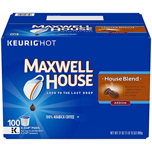Maxwell House House Blend Medium Roast K-Cup Coffee Pods -100 Pods- Maxwell House House Blend Medium Roast K-Cup Coffee Pods -100 Pods-