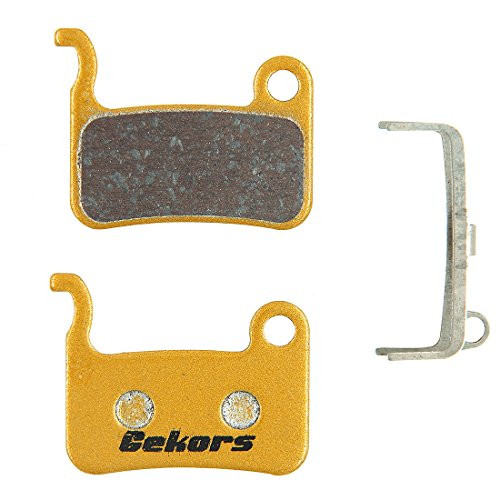 Gekors Metallic Bicycle Disc Brake Pads for Shimano XTR Deore XT SLX Hone Alfine 1 Pair with a Spring Golden Gekors Metallic Bicycle Disc Brake Pads for Shimano XTR Deore XT SLX Hone Alfine 1 Pair with a Spring Golden