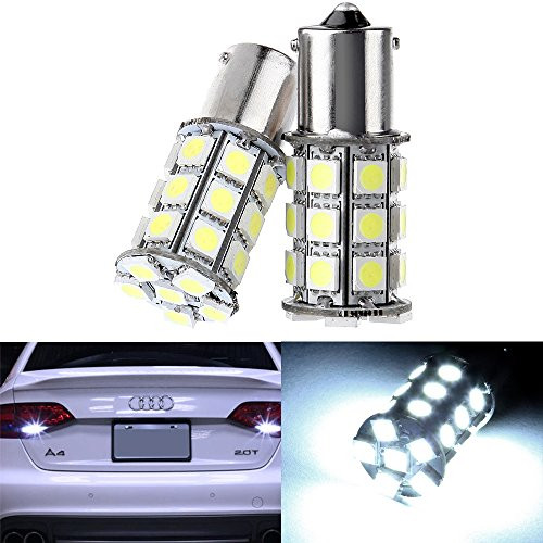 OCPTY 1156 BA15S 7506 1003 1141 5050 27SMD Car Trailer LED Bulb Backup Light 2Pack White