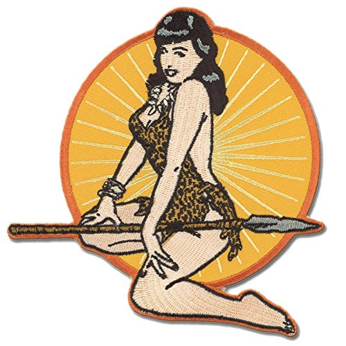 Bettie Page Jungle Girl Pin Up Patch Embroidered Iron On Applique