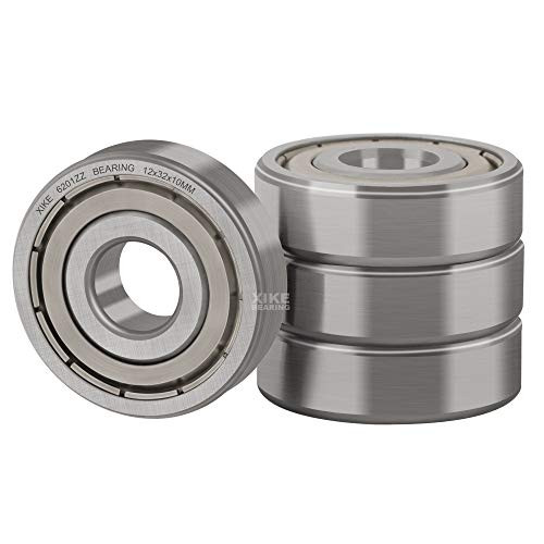 XiKe 4 Pcs 6201ZZ Double Metal Seal Bearings 12x32x10mm Pre-Lubricated and Stable Performance and Cost Effective Deep Groove Ball Bearings. XiKe 4 Pcs 6201ZZ Double Metal Seal Bearings 12x32x10mm Pre-Lubricated and Stable Performance and Cost Effective Deep Groove Ball Bearings.