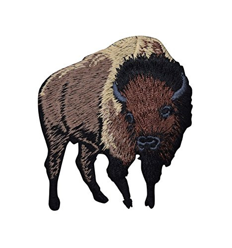 Brown Buffalo American Bison Iron on Embroidered Patch