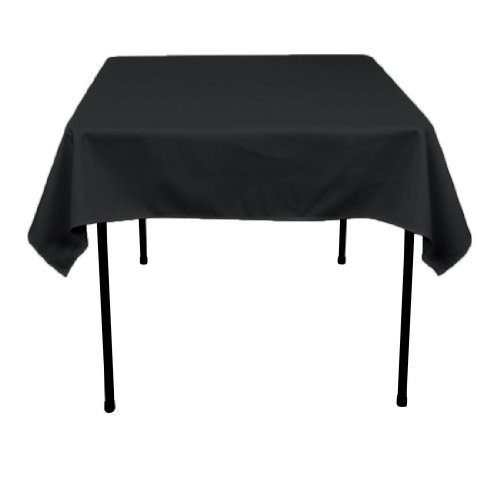 BROWARD LINENS Small Tablecloth Polyester Square 36 Inch Black BROWARD LINENS Small Tablecloth Polyester Square 36 Inch Black