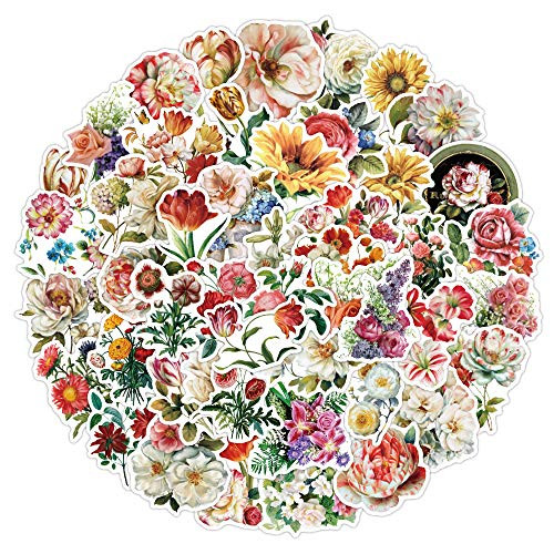 Flower Stickers Pack  50Pcs Waterproof Vinyl Stickers for Water Bottles Laptop Guitar Computer Phone  Trendy Aesthetic Stickers for Girls  Teens  Women Flower Stickers Pack  50Pcs Waterproof Vinyl Stickers for Water Bottles Laptop Guitar Computer Phone  Trendy Aesthetic Stickers for Girls  Teens  Women