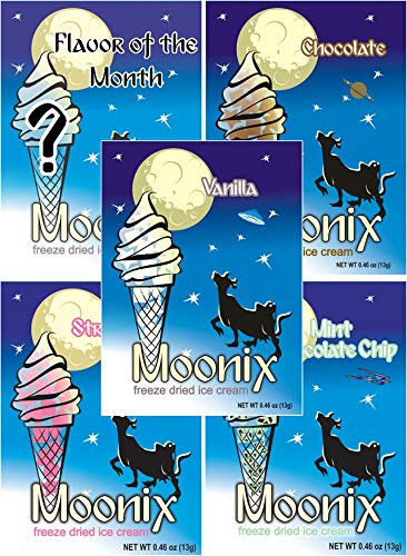Moonix Freeze Dried Ice Cream. Variety pack. 5ct -Best Sellers -Merchant--