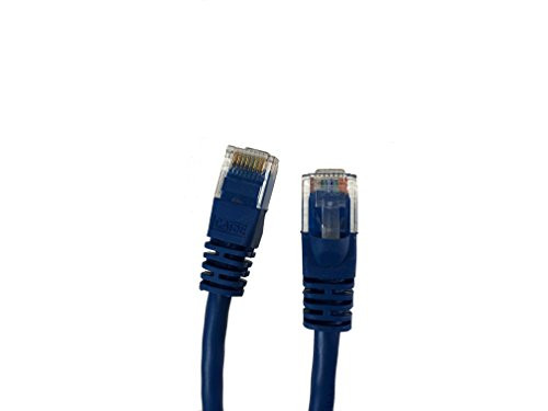 Micro Connectors  Inc. 1 feet Cat 5E UTP Molded Snagless RJ45 Networking Patch Cable - Blue -E07-001BL-