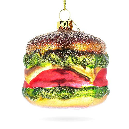 BestPysanky Hamburger Glass Christmas Ornament