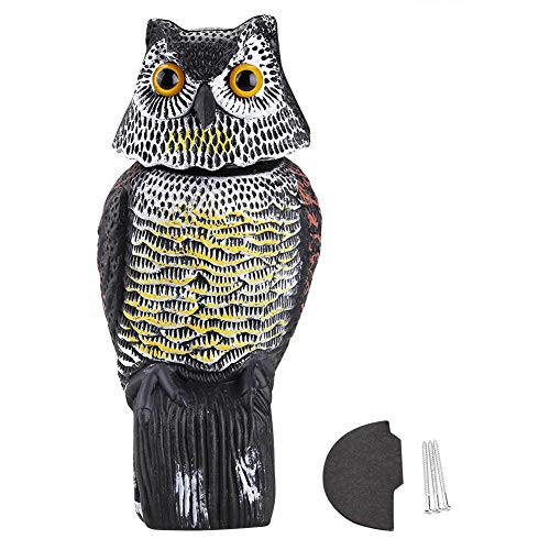Floverd Scarecrow Owl Decoy Outdoor Statue Realistic Fake Owl Pest and Bird Deterrent Garden Protector Scares Away Squirrels Pigeons Rabbits-No Sound- Floverd Scarecrow Owl Decoy Outdoor Statue Realistic Fake Owl Pest and Bird Deterrent Garden Protector Scares Away Squirrels Pigeons Rabbits-No Sound-