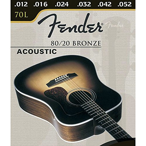 Fender 60L 0730070423 Acoustic Guitar 80 20 - 12 Ball End Strings  10-48